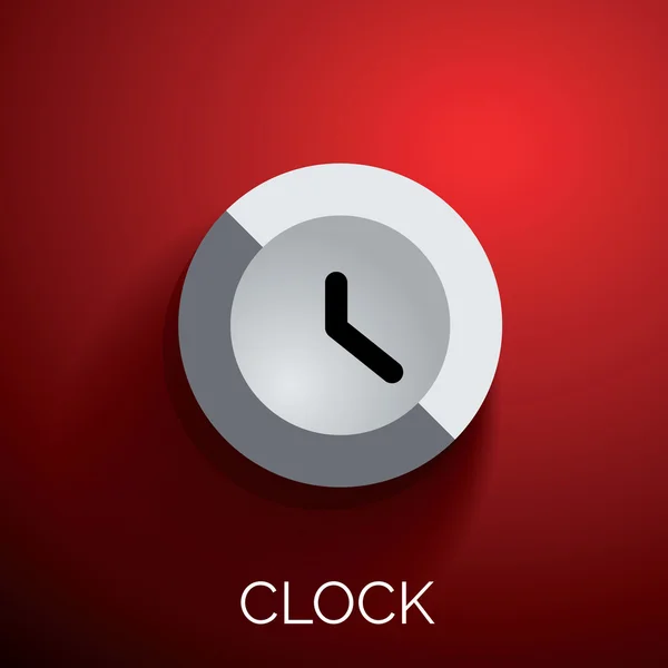 Klockan ikonen knapp — Stock vektor
