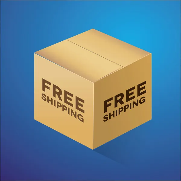 Free Shipping Box — Stock Vector © Grounder 29751189