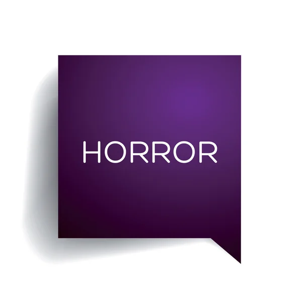 Gênero de filmes ou TV: Horror — Vetor de Stock