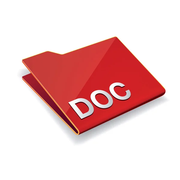 Doc dosszié ikon — Stock Vector