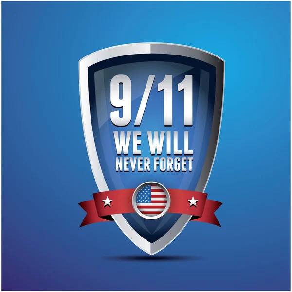 11 Eylül. asla unutmayacağız — Stok Vektör