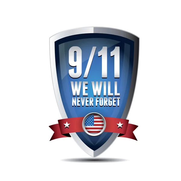 11 сентября. Мы никогда не забудем — стоковый вектор
