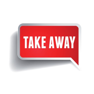 take away sticker etiket