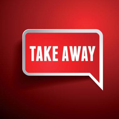 take away sticker etiket