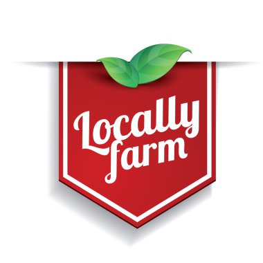 Farm food label, badge or seal clipart