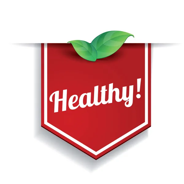 Etiqueta o cinta de alimentos saludables — Vector de stock