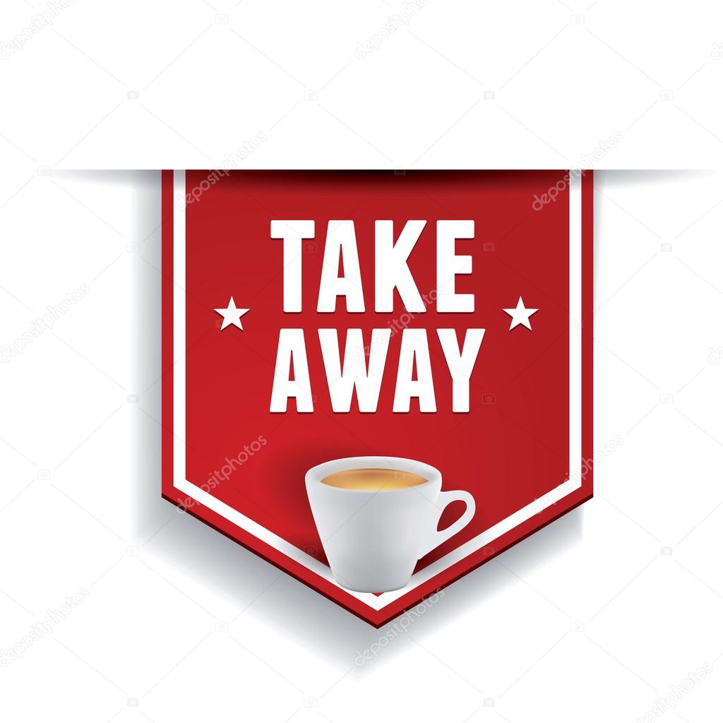 Coffee - Take away sticker label