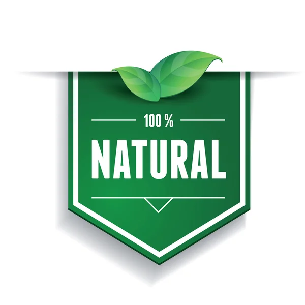 Etiqueta natural o cinta — Vector de stock