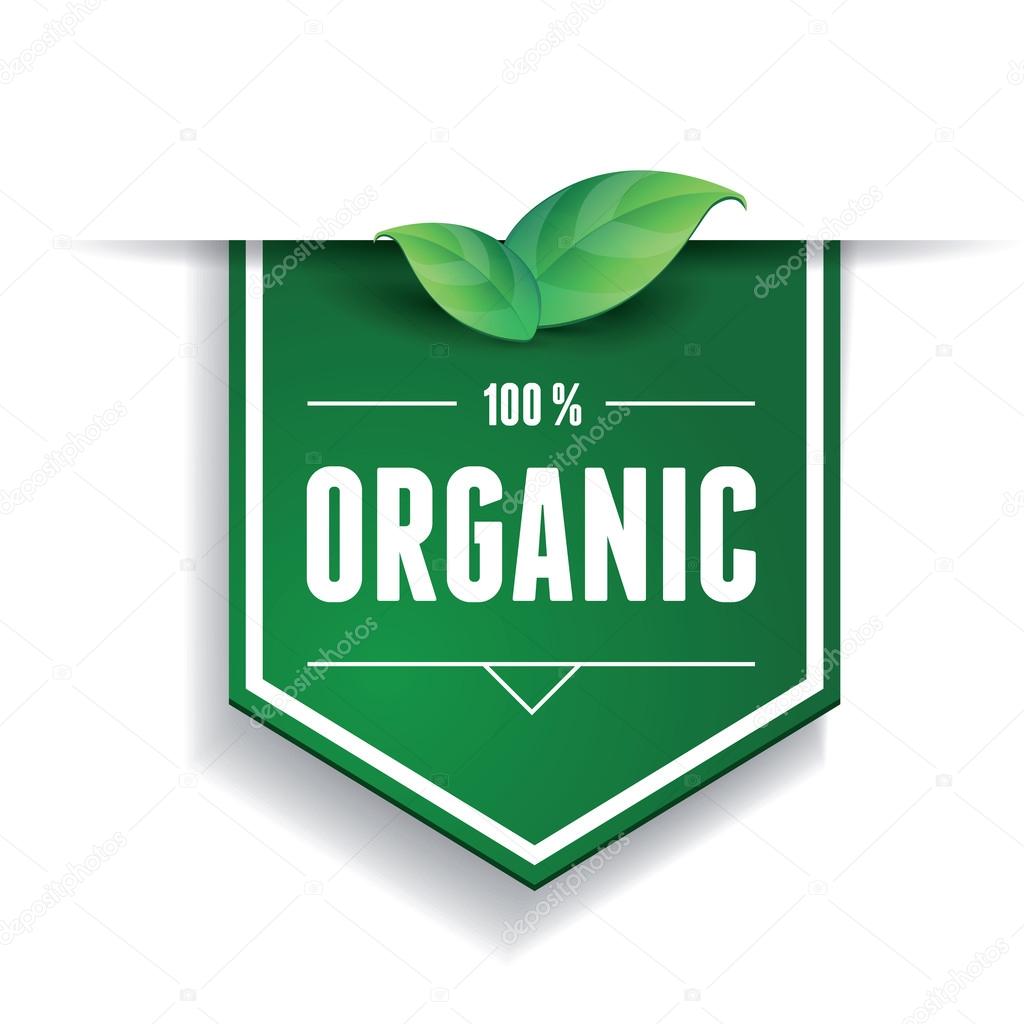 Organic label or ribbon