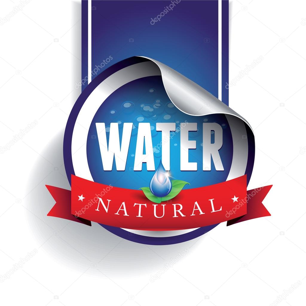 Drinking and Water Label vector