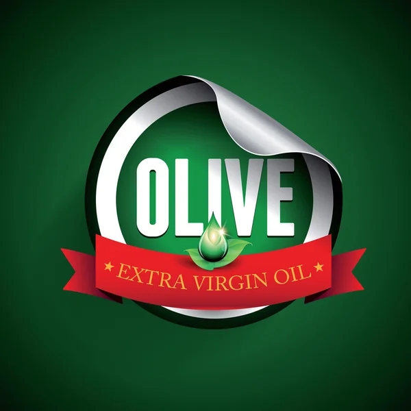 Etiqueta o pegatina de aceite de oliva — Archivo Imágenes Vectoriales