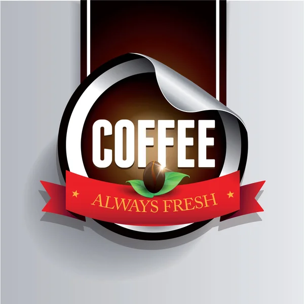 Kaffee Etiketten Vektor Aufkleber — Stockvektor