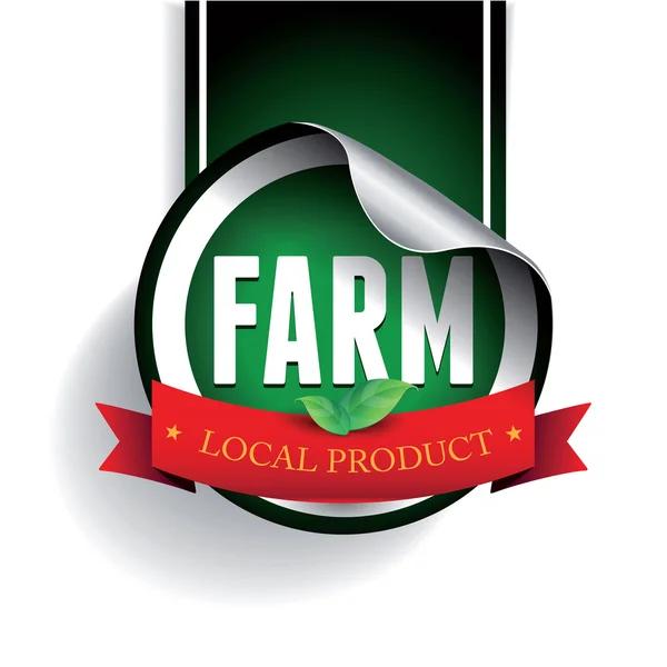 Etiqueta ou adesivo do produto local Fram — Vetor de Stock