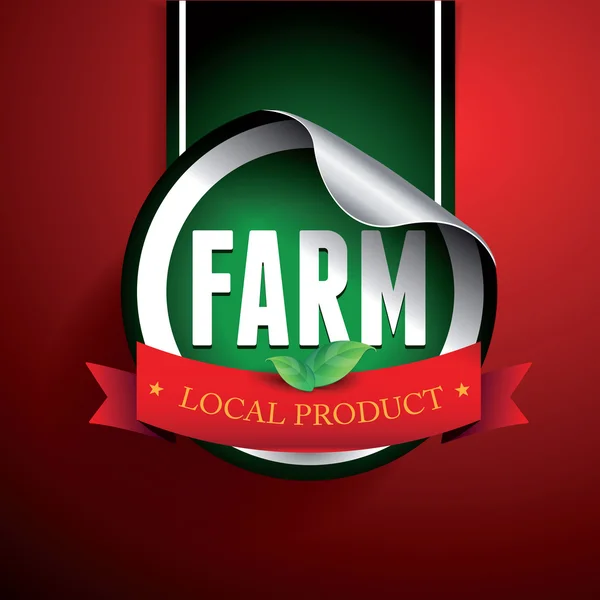 Etiqueta o etiqueta de producto local Fram — Vector de stock