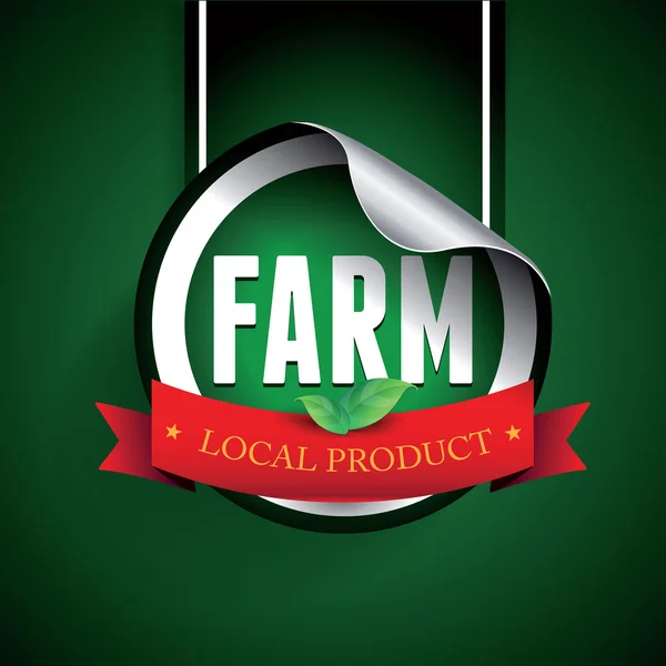 Etiqueta o etiqueta de producto local Fram — Archivo Imágenes Vectoriales