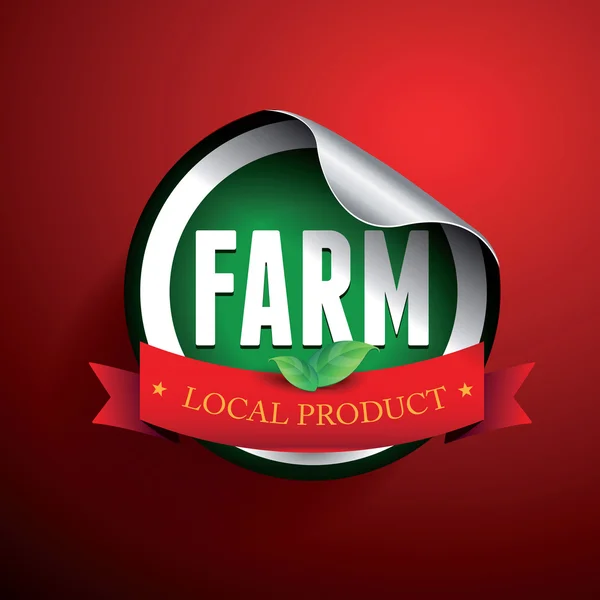 Fram yerel ürün etiket veya etiket — Stok Vektör