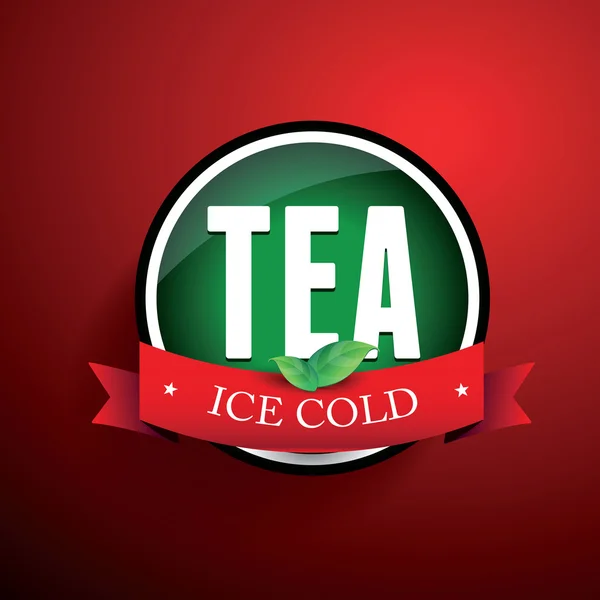 Лейбл Iced Tea — стоковый вектор