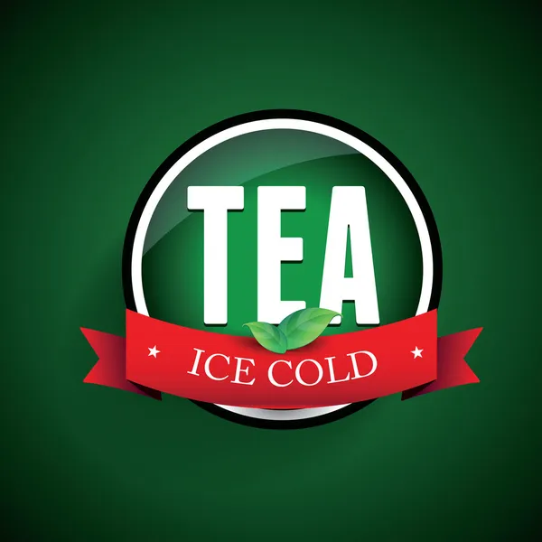 Ledový čaj popisek — Stockový vektor