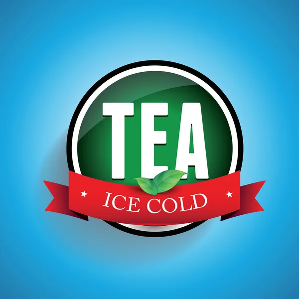 Etiqueta de té helado — Vector de stock