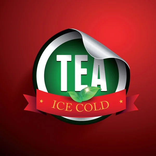 Iced Tea label — Stock Vector
