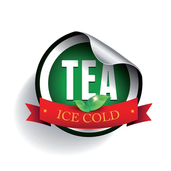 Лейбл Iced Tea — стоковый вектор