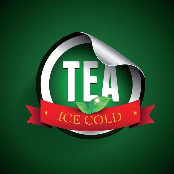Étiquette de thé glacé — Image vectorielle
