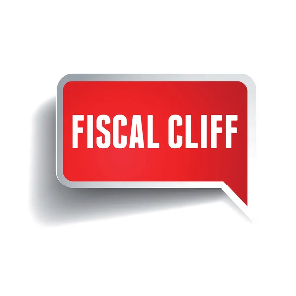 Finanspolitiska cliff etikett — Stock vektor