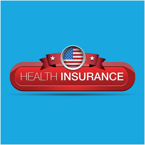 Health insurance label — Stock Vector