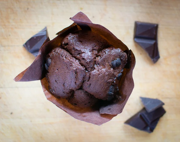 Muffin - Magdalena de chocolate —  Fotos de Stock
