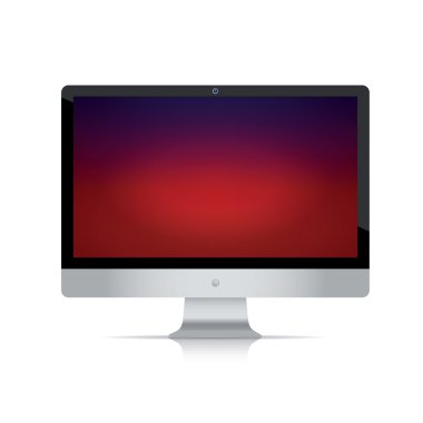 bilgisayar ekranı üzerinde beyaz izole