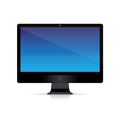 bilgisayar ekranı üzerinde beyaz izole