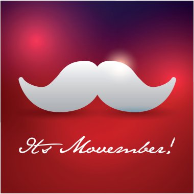 Movember bıyık beyaz