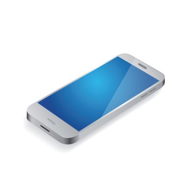 Gümüş smartphone vektör