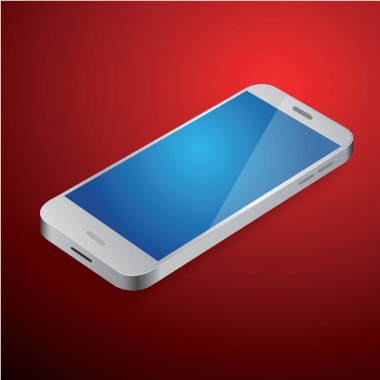 Gümüş smartphone vektör