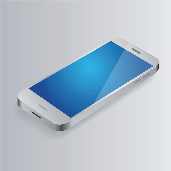 Stříbrný smartphone vektor — Stockový vektor