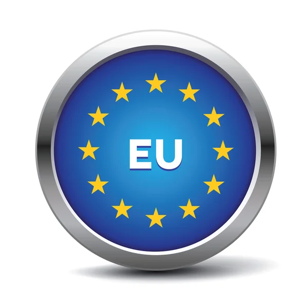 EU flag button — Stock Vector