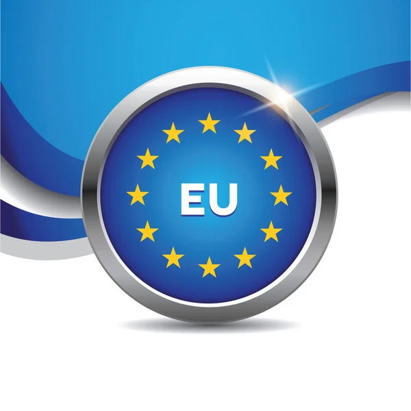 EU flag button — Stock Vector
