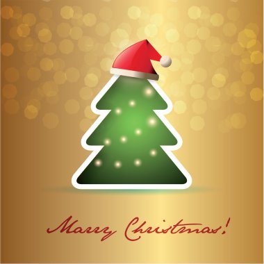 Noel tebrik kartı. Merry christmas yazı