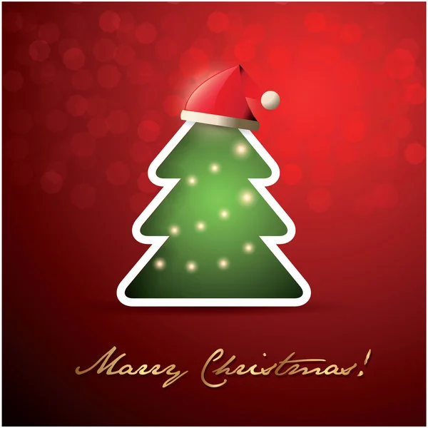 Boże Narodzenie kartkę z życzeniami. Wesołych Świąt Bożego Narodzenia napis — Wektor stockowy