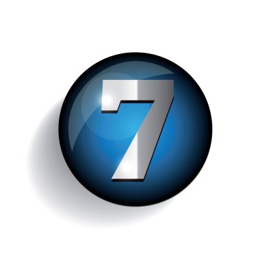 Number 7 steel button