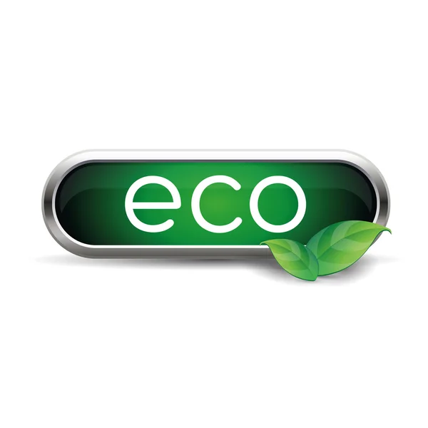 Eco friendly tlačítko zelené — Stockový vektor