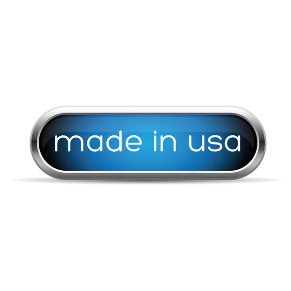 Hergestellt in den USA Knopf oder Etikett — Stockvektor
