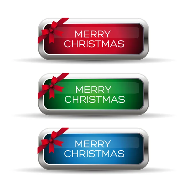 Wesołych Świąt Bożego Narodzenia etykiety — Wektor stockowy