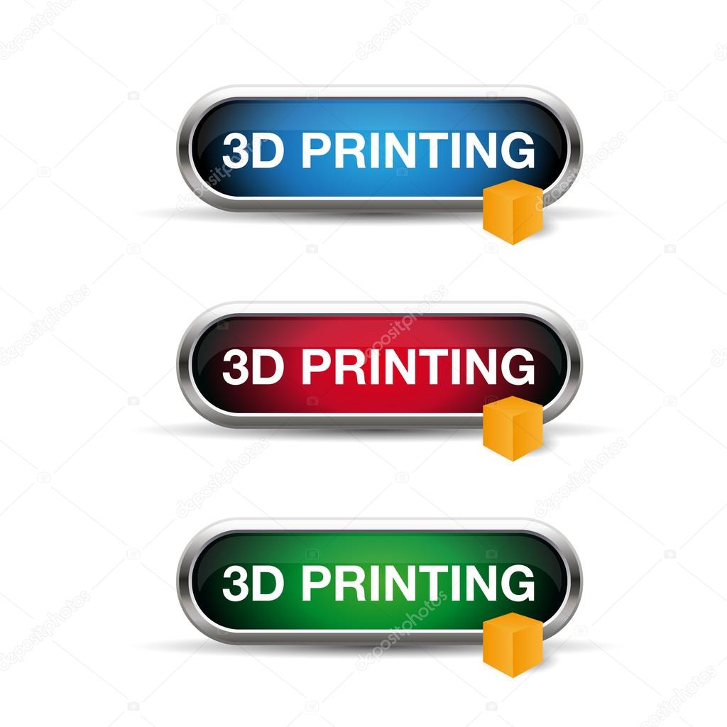 3d printing button or label set