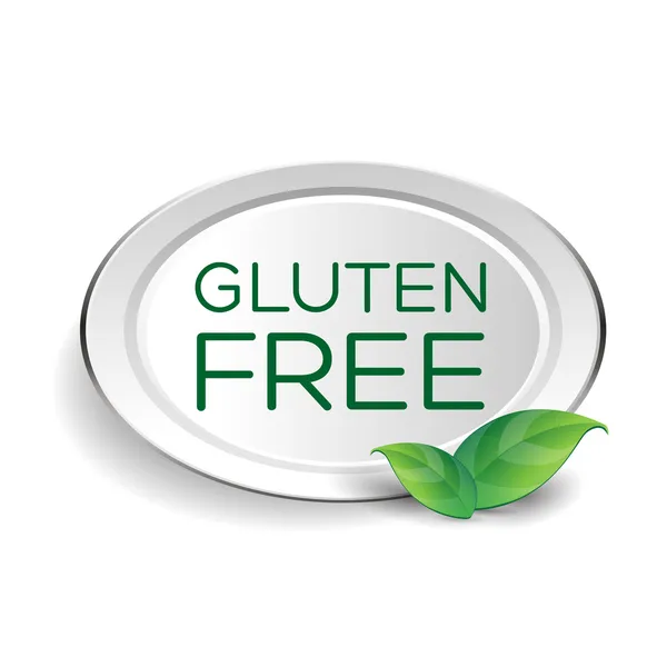 Glutén free címkén vagy gombon — Stock Vector