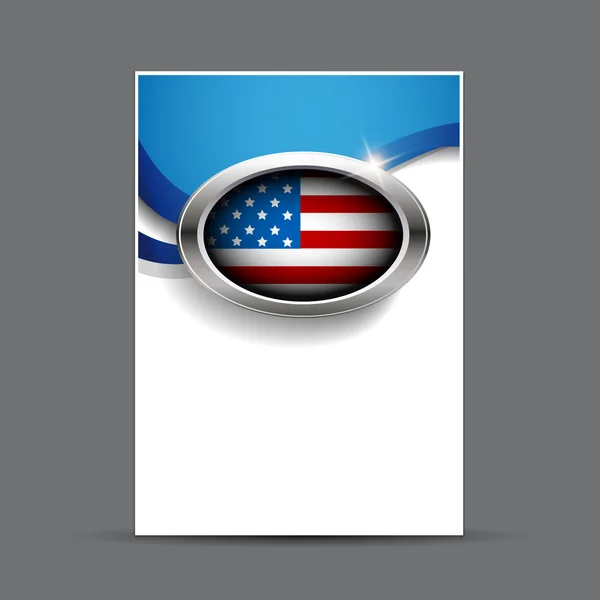 Vector - Bandera de los Estados Unidos plantilla de póster — Vector de stock