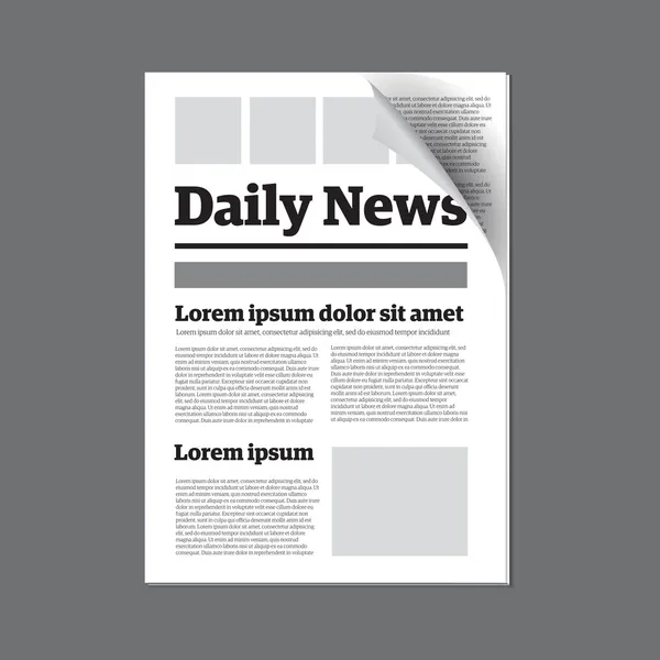 Daily newspaper — Stock Vector