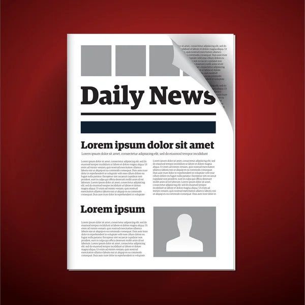 Daily newspaper — Stock Vector