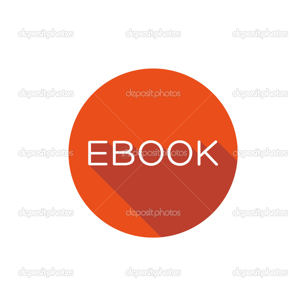 Ebook icon button flat design