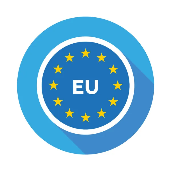 EU flag button — Stock Vector